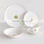 porcelain dinnerware set with gold line and decal,Christmas dinnerware set with gold lines,ceramic dinnerware set with gold line