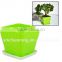Cheap plastic flower pot with tray