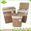 factory supply high quality hand woven natural willow laundry basket hampers wicker baskets