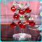 China custom made k9 red crystal apple tree for home decoration