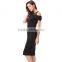 Woman Skater Stitching Sample Design Short Sleeve Dress