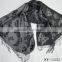 The Latest Large 100%rayon Soft Designer Jacquard Butterfly Shawl