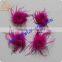 beautiful colorful ostrich feather baby powder puffs for garment