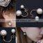 Elegant lady Pearl Bead Gold Plated Ear Piercing Pin earrings