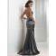 High Quality Light Satin Material Beaded Backless Lady Prom Dress Mermaid