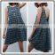 New Fabric Design Sleeveless Backless Exotic Puffy Midi Dresses Prom 2015 NT6739