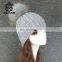 Hot sales high quality women winter hat winter real raccoon fur pom pom hat knitted beanie cap for wholesale