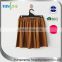 women's suede skirt with pleated plaid skirt