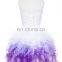 Grace Karin Strapless Sweetheart White & Purple Short Puffy Cocktail Dresses CL4977-3