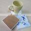 Hot sale cheap custom high-quality white water absorbent ceramic coaster