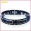 Custom Mens Gold Black Power Element Stainless Steel Bracelet with Magnets