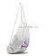 white organic large drawstring cotton cloth shoe backpack bag with custom print