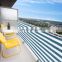 blue white strip hdpe balcony shade net