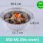 850 ML Round Aluminum Foil Pans (No cover), Disposable Aluminum Foil Box for Baking, Cooking