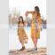 2019 New Summer Pastoral Printing Long Dress Mommy And Me Mother Daughter Matching Dress (this Link for Girls,1-9years)