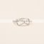 Silver Stainless Steel Brief Number Eight Infinity Finger Ring for girl