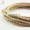 2017 Twisted hemp rope braided jute rope lights cable for pendant light