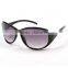 Half color lens and plastic leg of glasses designer safety sunglass made in china