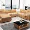 Home theatre special use sofa sectionals, luxury living room furniture leather sofa set designs with LED lights sofas