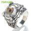 Topearl Jewelry High Quality Gothic Stainless Steel Evil Eye Dragon Claw Ring MER143