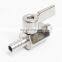 Factory Direct Double Outer Wire Durable Sales Shanghai Stainless Steel Mini Brass Ball Valve