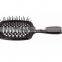 Customized Small Paddle Square Black Salon Vent Feature Plastic Handle Magic Hair Brush