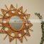 Boho Decorative Rattan Mirror, Natural Rattan Wall Decor Wedding Houseware Decor Bedroom Makeup Mirror WHolesale Made in Vietnam