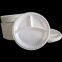 Wholesales 10 Inch 3-Compostable Round PP Plastic Plates Disposable Dinner White Party Dish