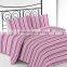 1pc Made in China Microfiber Printing Pink and Grey Stripes Peach Colored Comforter Beding Set/Chinese Bedding Set
