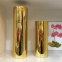 Factory Direct Wholesale Shiny Gold Glass Vase For Wedding Decoration