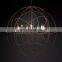 Custom Modern Luxury Foucault's Twin ORB Metal Candle Round LED Chandelier Hanging Living Room Restaurant Lighting Home Decor