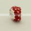 925 sterling sterling silver strawberry beads for European charms bracelet