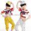 New Sequined Jazz Hip hop dance Costumes Stage Performance Clothing Boys and Girls Holiday Show kids hip hop Wear top +Pant