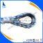 10mm nylon twisted mooring rope anchor line with thimble for marine usage