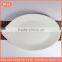 wholesale ceramic white dinner plate strengthen porcelain water drop shape pendant heated plate or pizza plate