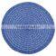 Handmade Braided Round Plastic Tablemat with Tinsel