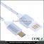 High Quality Super Fast Charging Noodle Flat 1.5 M Dual Usb Cable Micro Usb Data Cable for Samsung