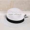 QXSH0031 Fashion panama straw hat New wide brim Jazz flat beach hat for men
