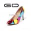GD Newest fabric high heels simple thin heels women dress shoes