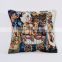2016 wholesale custom printed chevron linen cushion