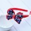 fancy polka dot plastic christmas hair bow headband for kids