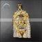 hip hop latest plated gold cz jesus pendants