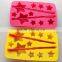 Custom Whisky Star Shape silicone ice cube mould with PP sticks