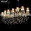 Crystal Chandelier Luxury with Fabric Lampshades, 18 Candle bulbs Cristal Chandelier MD32011