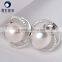 bridal jewellery 18k gold white color akoya pearl best pearl earrings