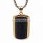 Never fade stainless steel square turquoise pendant with different color