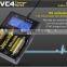 2016 XTAR VC4 4 Slot LCD Intelligent RoHs charger XTAR VC4 Charger for 18500 18650 battery