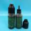 hot sale plastic e-liquid bottle with printing, plastic dropper bottle