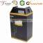 Black Color Six Bottle Wine Packaging Box Corrugated Paper Wine Handles Box