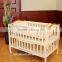 Multifunctional foldable wooden baby crib with wheels                        
                                                Quality Choice